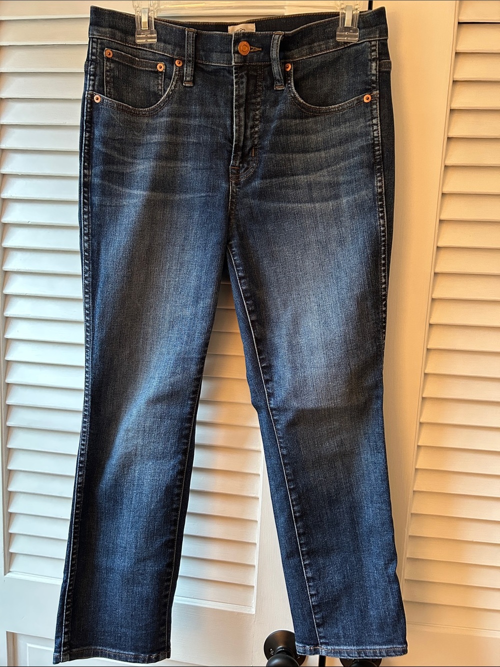 J. Crew Vintage Straight Dark Wash Straight Leg Ankle Jeans Petite